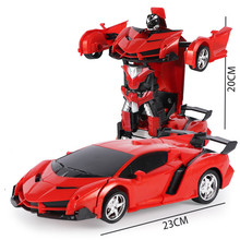 1023學智善電動遙控車1：18一鍵遙控變形車機器人兒童玩具遙控車