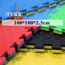 廠家直供eva拼接發泡地墊100*100 搏擊訓練運動墊2.5CM跆拳道墊子