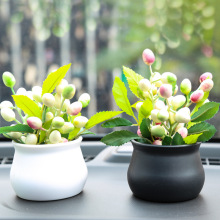塑料花盆仿真花裝飾擺件迷你車載花盆手工DIY小紅書防摔小白盆