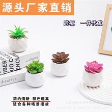 仿真綠植塑料植物家居室內北歐裝飾擺件假花仿真花多肉小盆栽