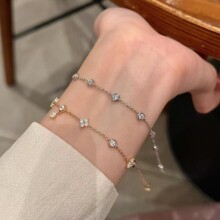 精工工藝S925銀圓鑽小泡泡手鏈高級百搭圓形小眾設計源頭工廠批發