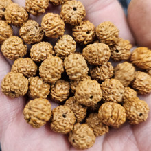 五瓣金剛菩提圓珠散珠木頭珠子diy手鏈項鏈佛珠配件飾品珠子批發
