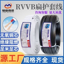 純銅國標電線RVVB2芯1.5 2.5 4平方家用照明電源護套線扁平軟2芯