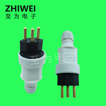 瑞士可拆卸電源插頭 三芯裝配式瑞士接線插頭 16A 250V