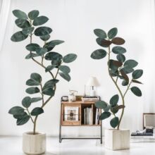 跨境專供北歐風仿真藍花楹室內擺件假綠植客廳植物新款假樹盆栽