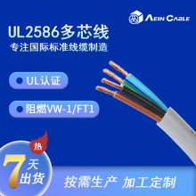 UL2586美標認證電纜 UL758標准阻燃多芯控制電纜