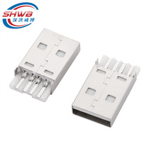 廠家直銷供應 usb公頭插頭 USB-AM 2.0公頭焊線式公頭接口連接器