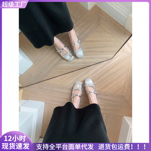 葡萄媽studiolee 法式內增高蝴蝶結一字淺口芭蕾半拖單鞋女新款
