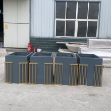 玻璃鋼花盆花箱組合花槽花架不銹鋼花器隔斷圍欄廣場市政道路花壇