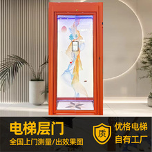 廠家直供電梯層門家用別墅電梯配件手動電動單開雙開網紅電梯層門