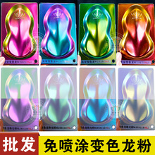 批發注塑珠光粉免噴塗變色龍粉3D耗材PC料塑膠幻彩霓虹變色粉1KG