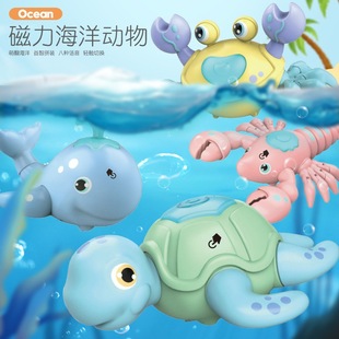 磁力拼裝海洋玩具DIY海龜益智仿真動物玩具積木模型3-6歲兒童禮物