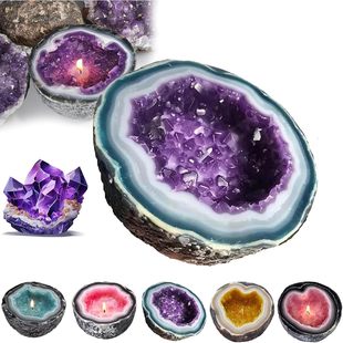 Gladwares Crystal Geode Candlesˮ޹T̨֬ˇƷ[