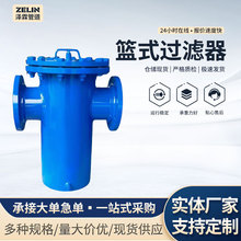 304不銹鋼籃式過濾器高效精密藍式過濾器 管道固液分離器過濾器