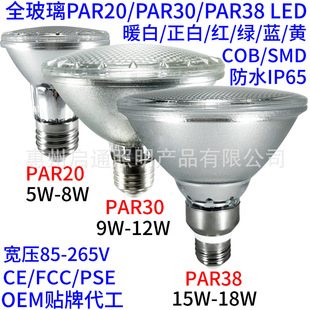 COB/SMD PAR20/PAR30/PAR38 LED6W 8W 12W 15W 18Wȫˮ