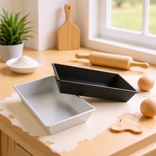 長方底特律披薩盤鋁烤盤一人食披薩烤盤方形蛋糕模家用烘烤模具