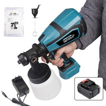 21V鋰電噴槍充電式電動噴漆槍無線油漆乳膠漆噴塗機便攜式噴槍