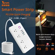 PD20W美規WiFi智能排插 Type-C語音智能插座 ZigBee3.0智能插線板