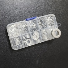 跨境貨源304不銹鋼平墊圈TEMU熱賣80-360pcs 跨境套盒墊片M2-M12