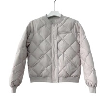菱格棉服女短款新款面包服純色羽絨棉衣無領棉襖