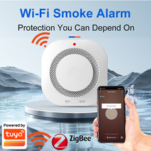 WiFi煙霧報警器消防煙感探測器塗鴉智能商用火災警報家用煙感器