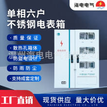 新國網江蘇款戶外防水掛壁式金屬計量箱單相6戶不銹鋼304電表箱