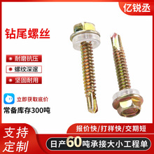 鑽尾螺絲M4.8 M5.5 彩鋼瓦絲自鑽六角自攻螺絲廠家直銷