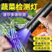 UV紫光手電筒玉石珠寶驗鈔筆紫外線燈蔬菜藍釩波爾多液農殘檢測