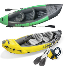 現貨充氣皮划艇Inflatable kayak漂流橡皮艇汛期必備雙人船充氣船