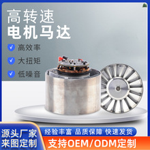源頭廠家定制21v 70mm大風壓低噪音高速風扇電機馬達高速直流電機