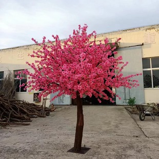 桃花樹仿真樹櫻花樹客廳落地擺件大型假樹許願樹仿真花室外造景