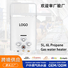 便攜式野營熱水器戶外5L6L特價跨境專供即熱式露營燃氣熱水器