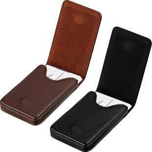 Outus 2 Pieces Business Card Holder, Vertical Version PU Lea