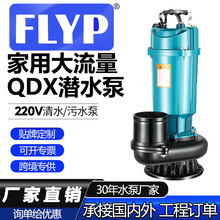 潛水泵家用220v抽水泵小型農用灌溉大流量抽水機QDX農田水泵跨境