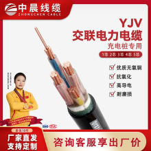 湖北廠家 電纜YJV   交聯電力電纜國標充電樁專用 銅芯足米工廠直