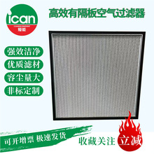 H13H14有隔板過濾器大風量低阻力防水材料，20年廠家售后保障