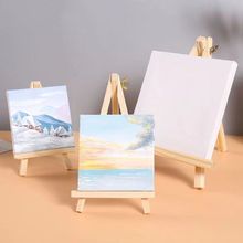 桌面小畫架木質制折疊展示架美術用品素描三角架迷你畫架畫板套裝