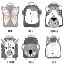 ins北歐風卡通動物系列背包兒童書包寶寶雙肩包兔子蝴蝶