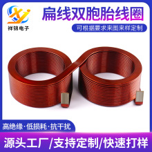 扁線雙胞胎線圈大功率濾波空芯電感線圈新能源汽車高頻空心線圈