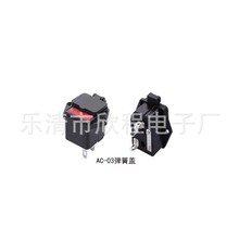 AC-03帶彈簧蓋 帶保險絲卡扣 帶防塵蓋雙保險 三芯二合一品字插座