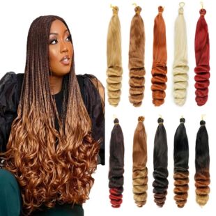 外貿假發鈎針發大卷loose wave crochet hair上直下曲化纖假發