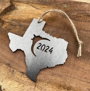 羳Ʒ 2024 Solar Eclipse Metal Ornament ʳbƷ