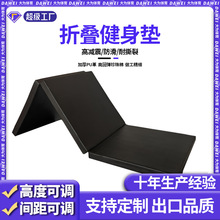 PU折疊健身墊三折墊舞蹈瑜伽健身墊子仰卧起坐墊可折疊海綿體操墊
