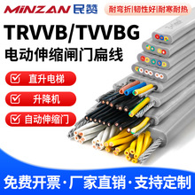 TRVVB電梯隨行扁平電纜3 4 5 6 7 8芯行車扁線電動伸縮門專用TVVB