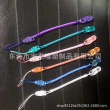 廠家直銷嬰兒安撫奶嘴鏈 彈簧鏈扣夾扣 奶嘴防掉鏈奶嘴彈簧繩