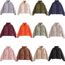 2024秋冬新品歐美跨境女裝都市休閑寬松面包服棉衣外套 w09 3098