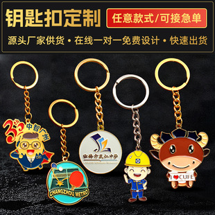 金屬鑰匙鏈定制廠家琺琅鑰匙扣掛件定做文創禮品冰箱貼鑰匙扣訂制