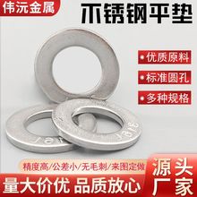 316L不銹鋼平墊片金屬螺絲墊圈國標標加大加厚墊片墊圈螺絲平墊