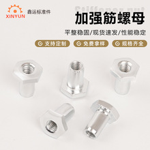 不銹鋼機櫃加強筋螺母 六角打孔螺母櫃門通孔空心螺母T型管狀螺母