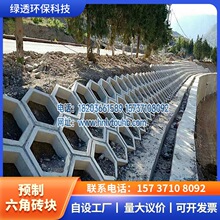 六角磚廠家批發六棱磚河道水泥植草磚預制混凝土六角塊連鎖護坡磚